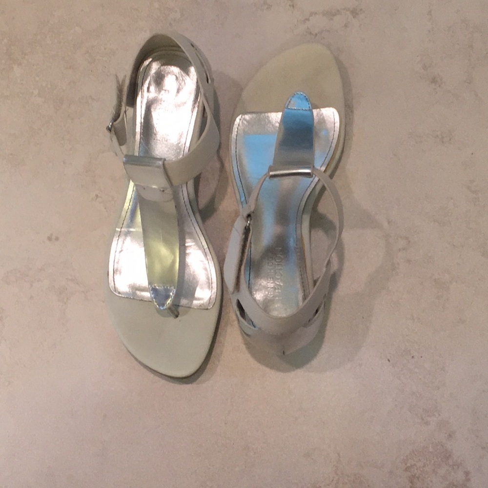 Kenneth Cole Reaction silver/cream sandals